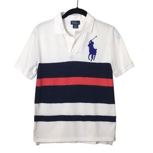 Polo by Ralph Lauren Big Pony Classic Short Sleeve Striped Polo Boys SZ M